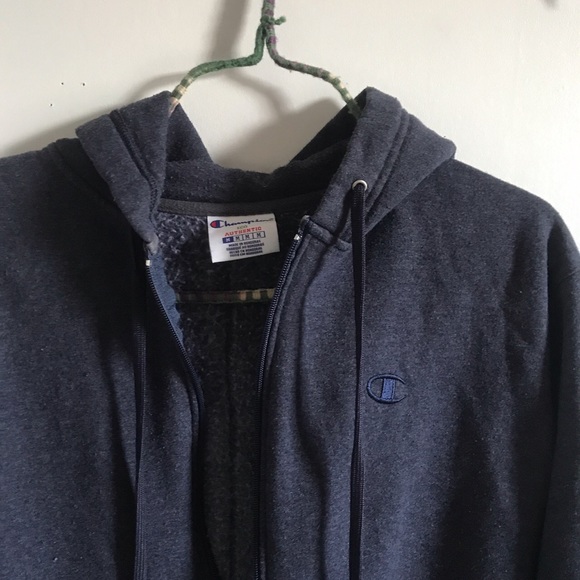 Champion Blue Zip Up Hoodie - Picture 2 of 4